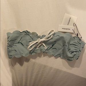 NWT Marysia lace up bikini top